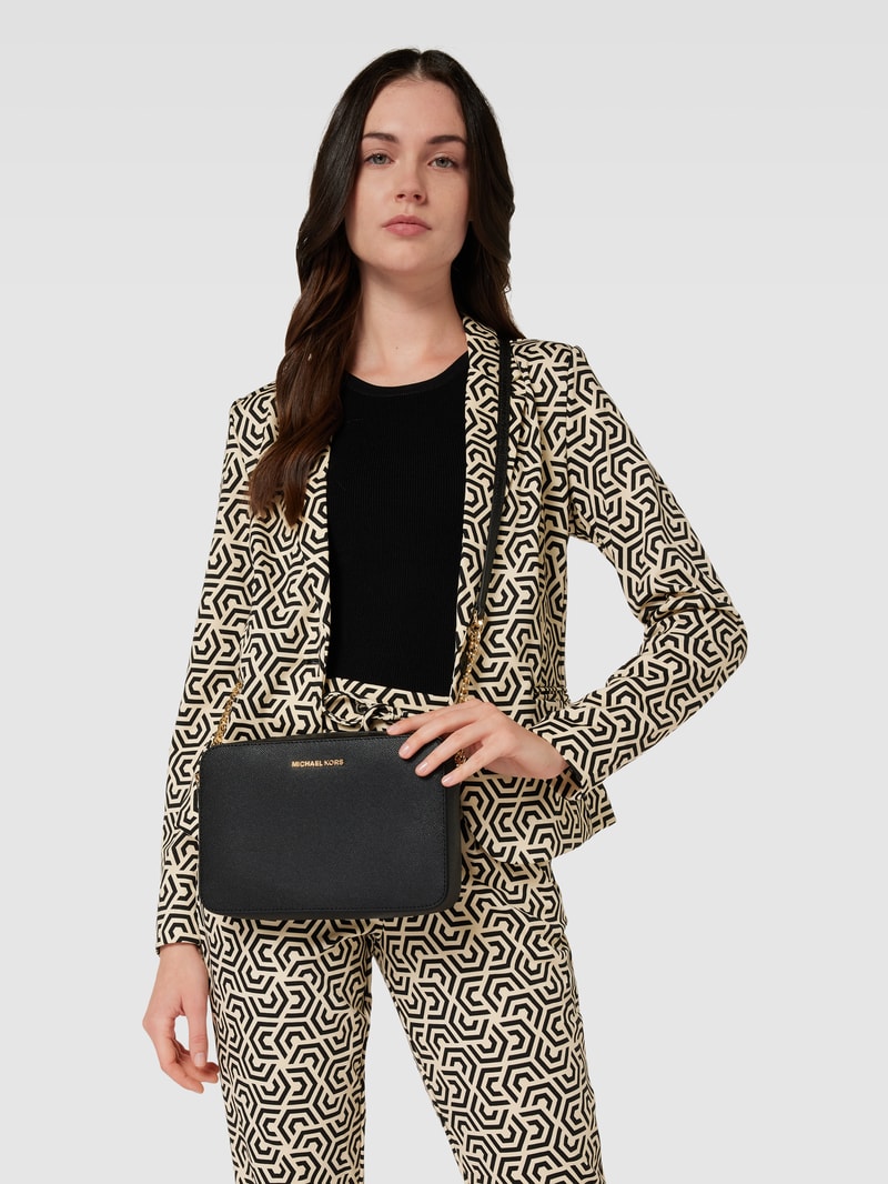Handtasche mit Strukturmuster Modell 'JET SET' in schwarz