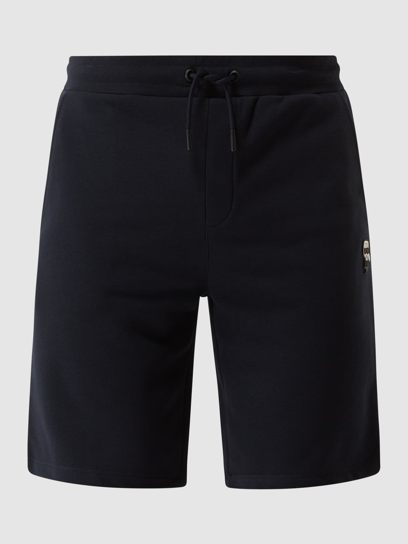 Sweatshorts mit Tunnelzug in dunkelblau