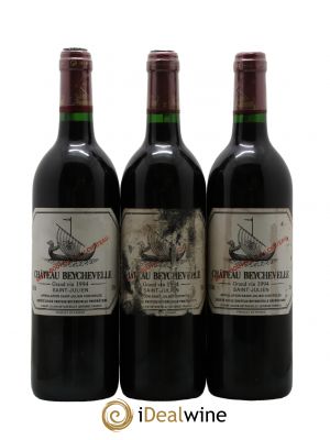 Château Beychevelle 4ème Grand Cru Classé  1994 - Lot de 3 Bouteilles