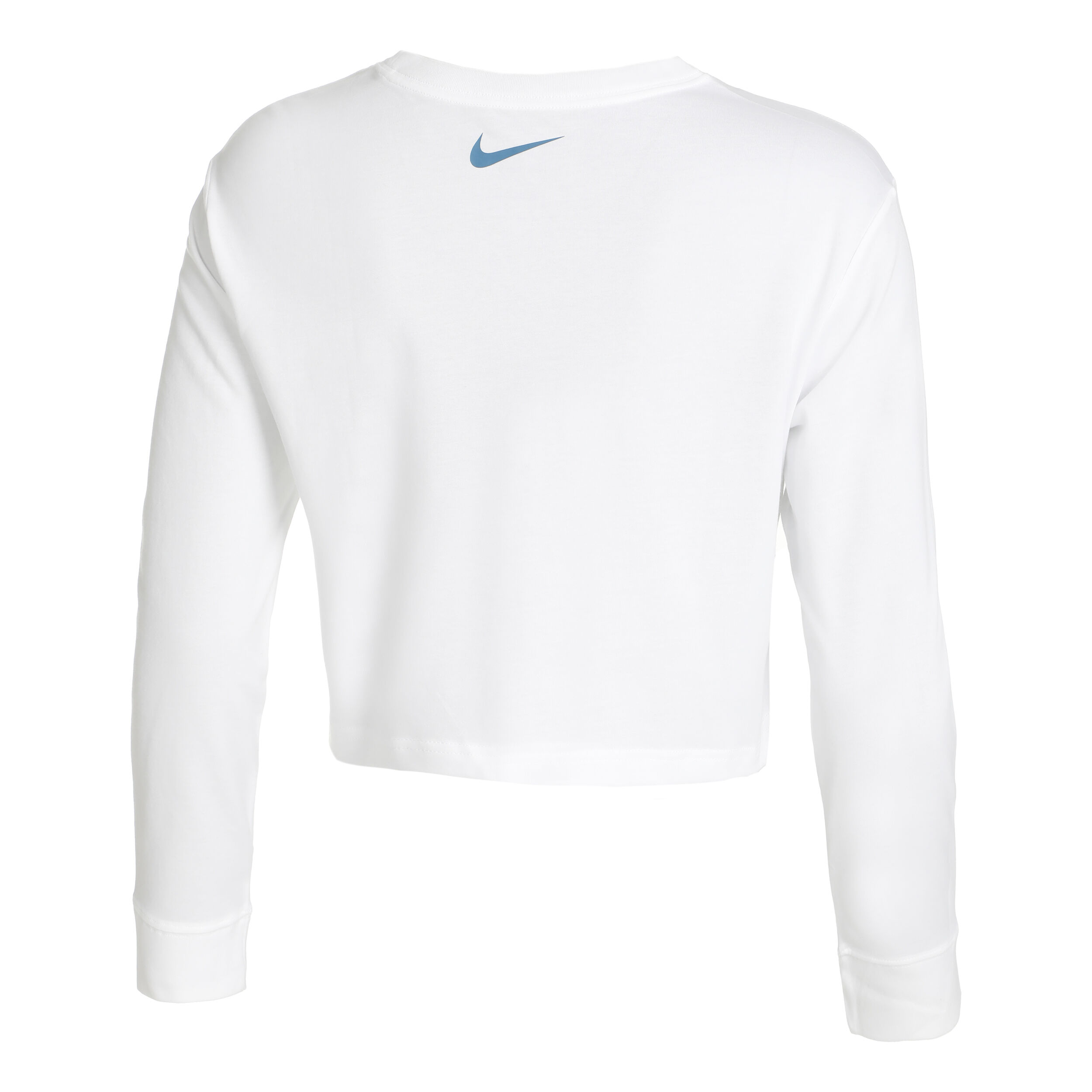 Dri-Fit Court Slam Cropped Longsleeve Damen - Weiß, Mehrfarbig