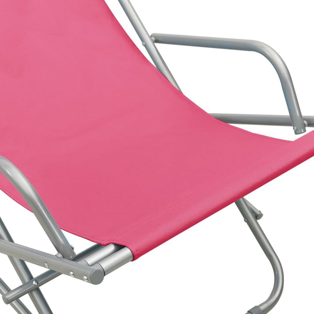 vidaXL Campingstuhl 2er Set Campingstuhl Klappstuhl Gartenstuhl Schaukelstühle Kopfstütze