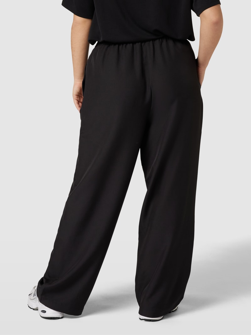 PLUS SIZE Sweatpants mit elastischem Bund Modell 'CARTHEA' in schwarz