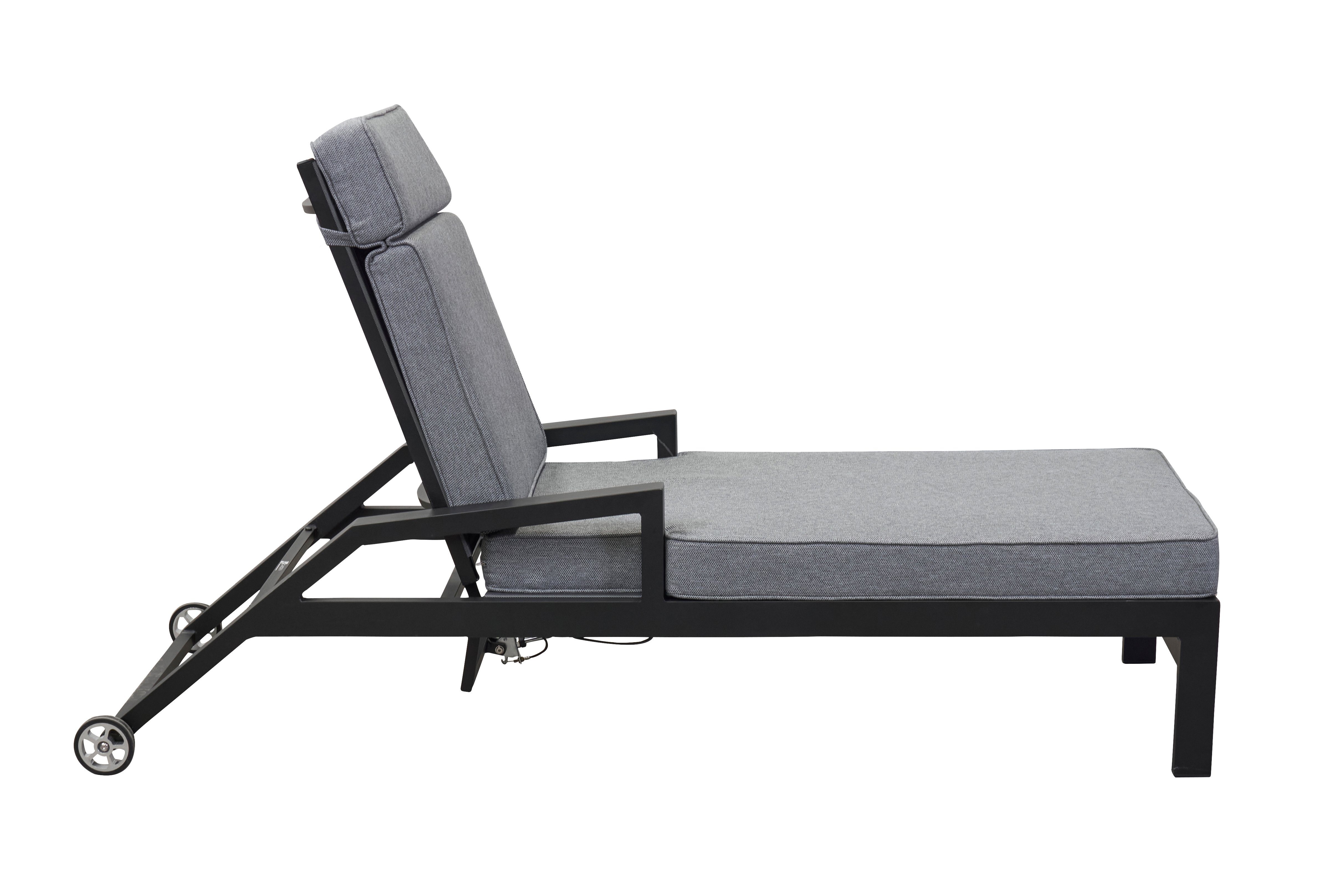 LC Garden Gartenliege LC Garden Sondrino Liege Aluminium/Textilene inkl. Kissen, 1