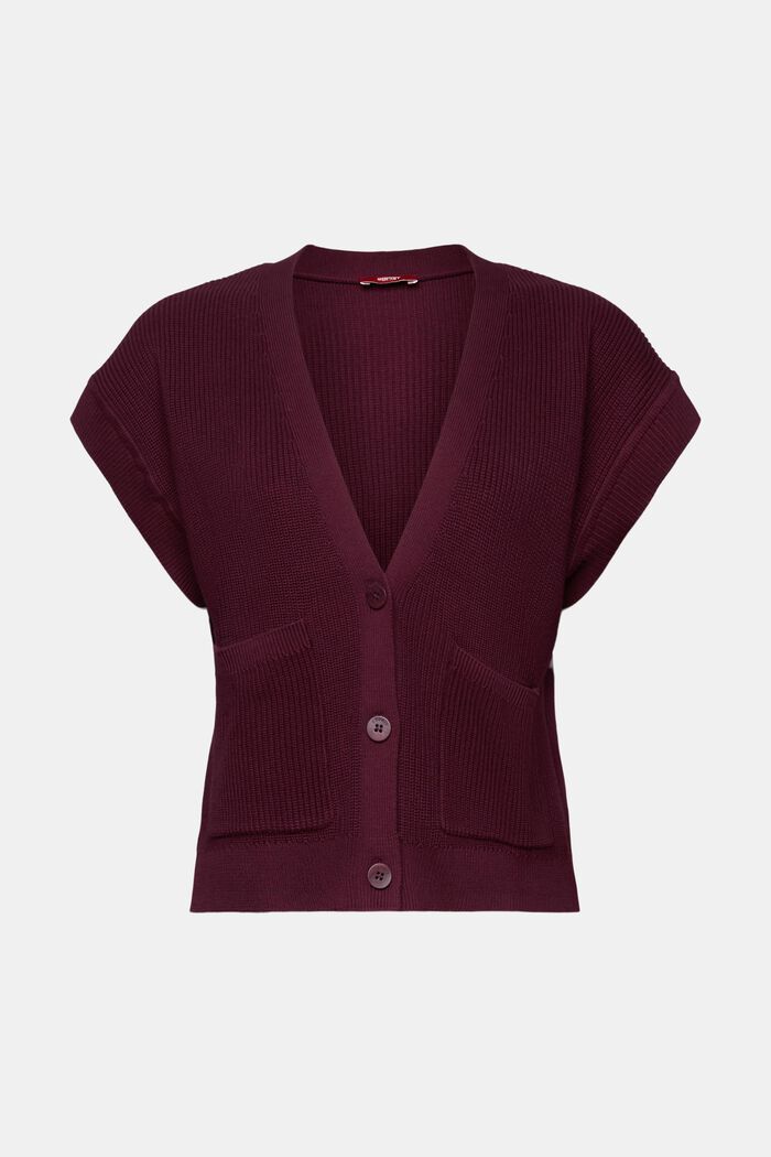 Ärmelloser Cardigan, 100 % Baumwolle