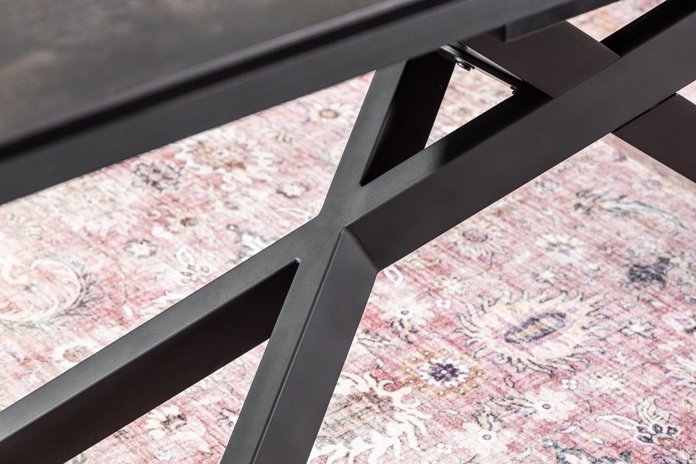 riess-ambiente Esstisch EUPHORIA 180-220-260cm grau / schwarz (Einzelartikel, 1-St), Keramik · ausziehbar · Lava-Optik · Industrial Design