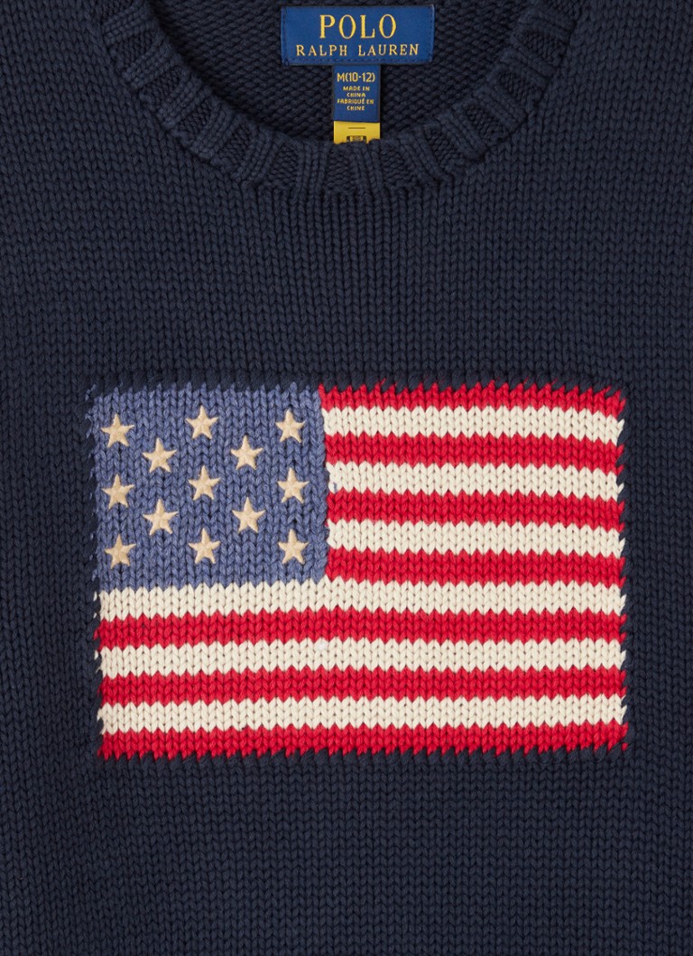 Ralph Lauren  Grofgebreide trui met ingebreide print