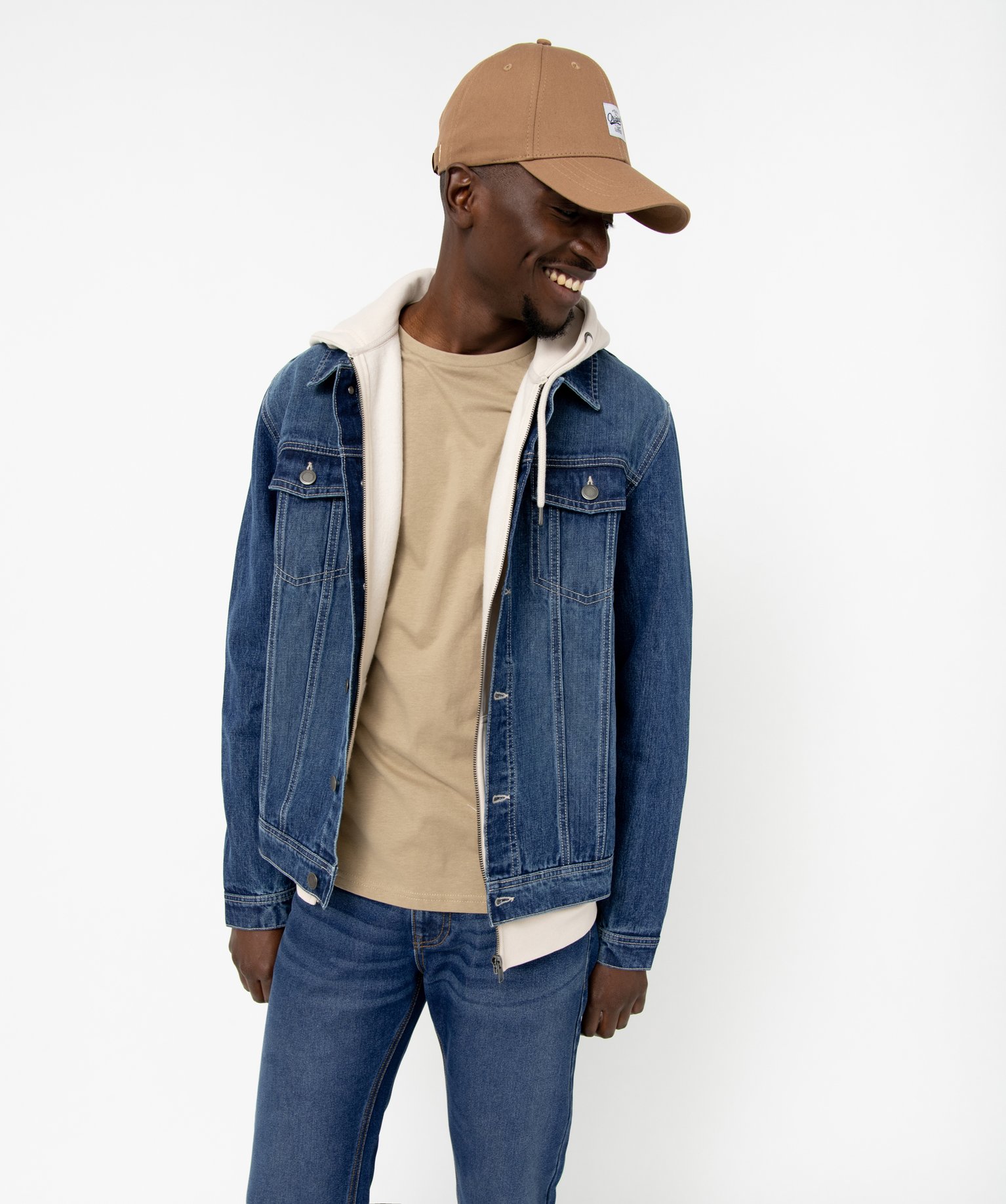 Veste en jean homme coupe droite stone | GEMO