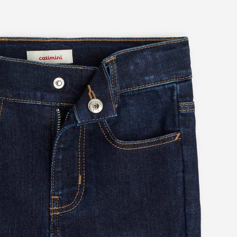 Pantalon denim fille slim bleu Catimini