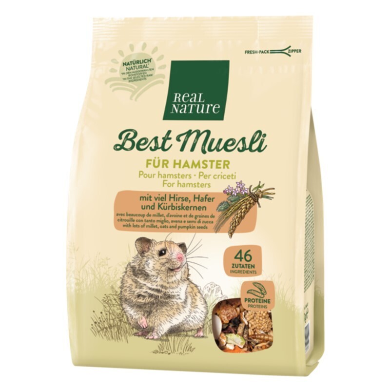 REAL NATURE Hauptfutter REAL NATURE „Best Muesli“ für Hamster 500g