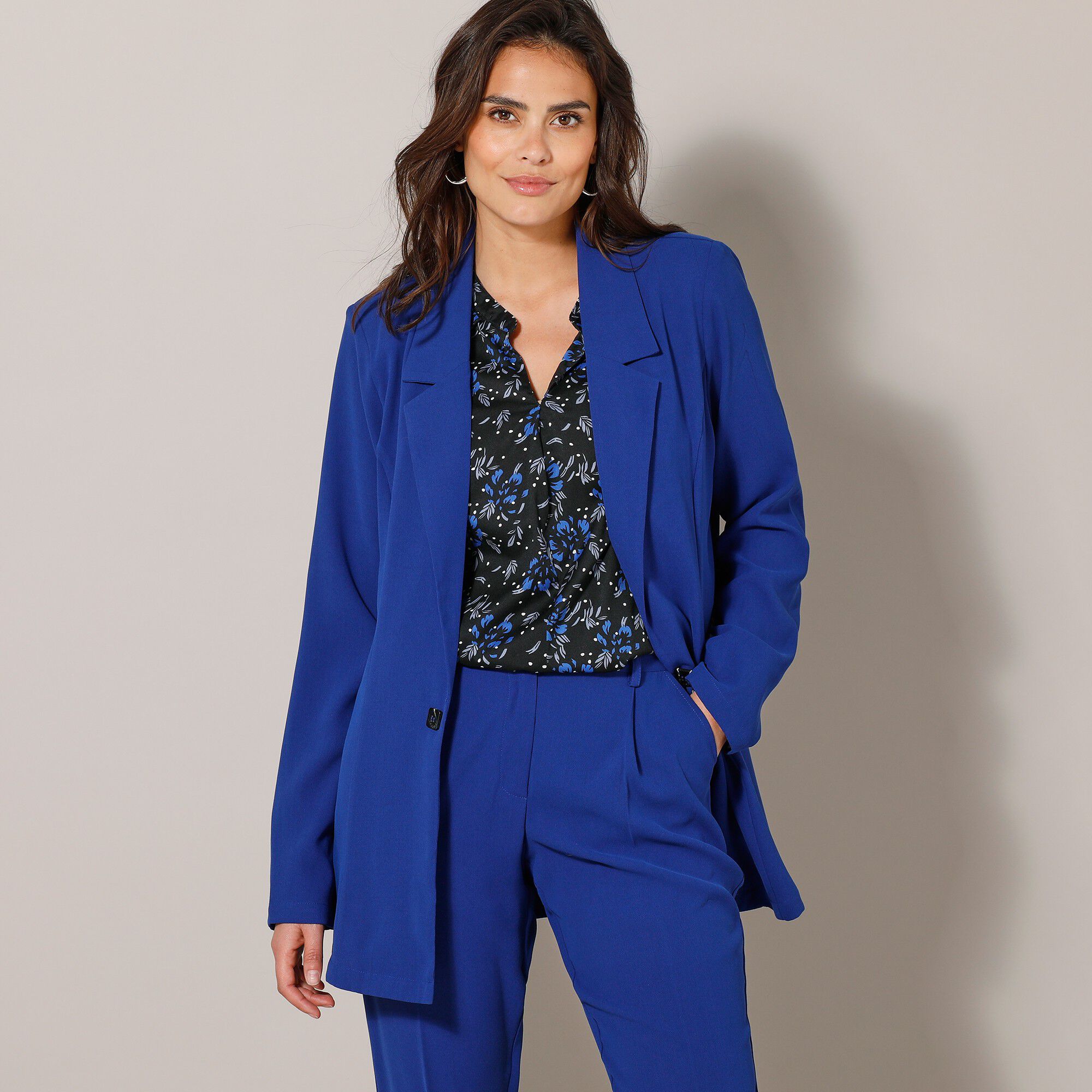 Veste blazer fluide manches longues