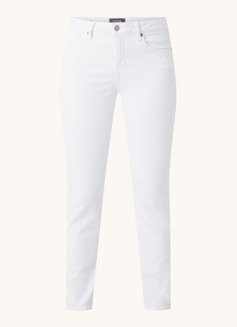 Blugi skinny NYDJ Alina cu talie medie și decolorare.
