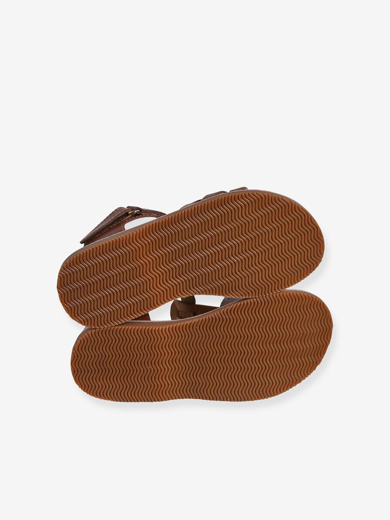 Vertbaudet Kinder Klett-Sandalen mit Anziehtrick - braun