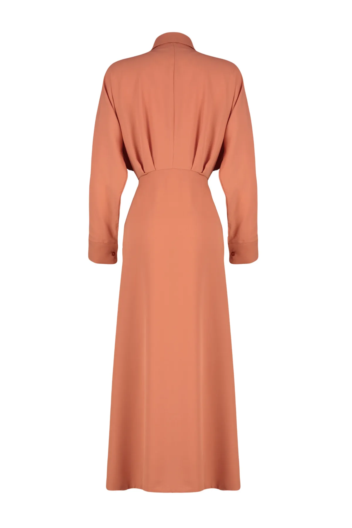 Trendyol Modest  Gewebtes Hemdblusenkleid mit Fliesendetail TCTSS24EB00011