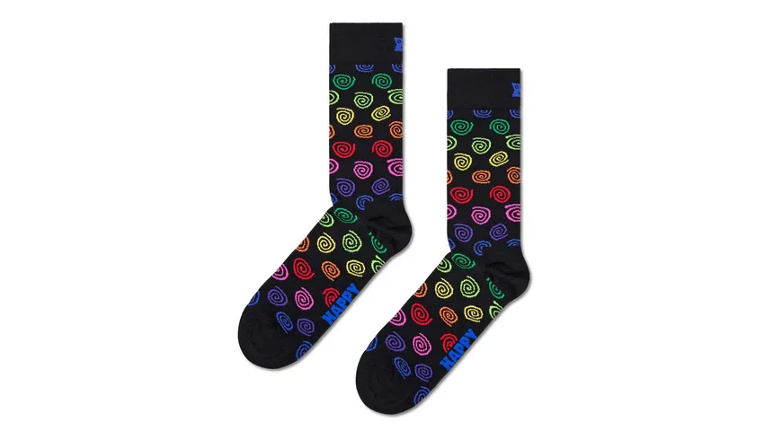 Happy Socks Unisex Socken Swirl Black
