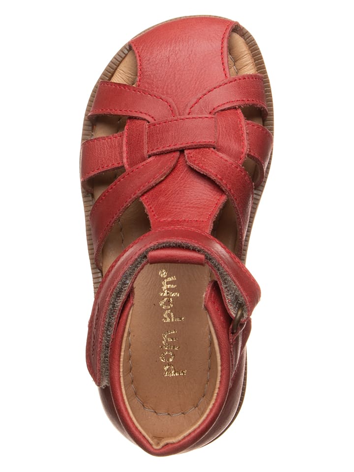 POM POM Leder-Halbsandalen in Rot günstig kaufen
