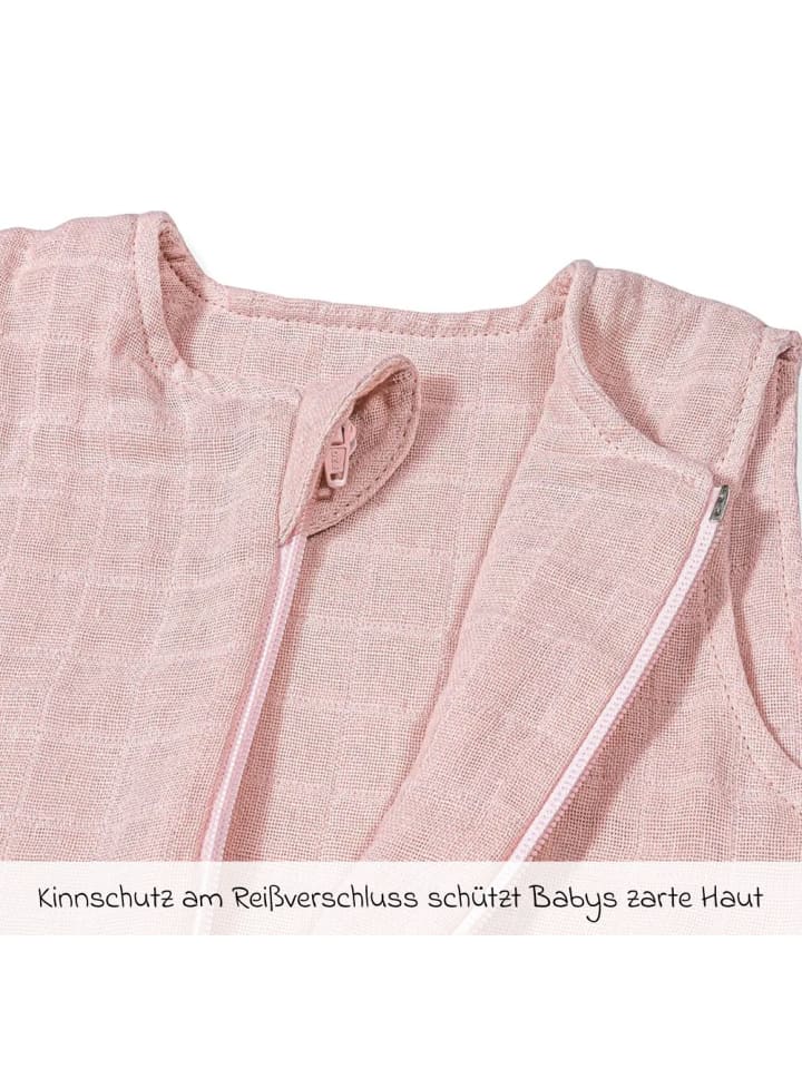 Makian Musselin-Schlafsack - Puder - in rosa günstig kaufen