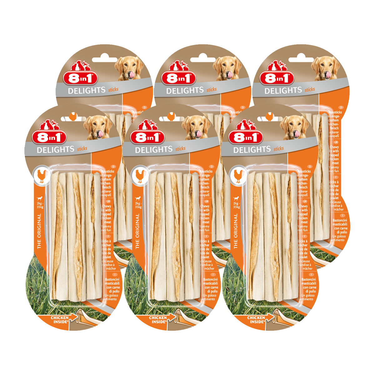 8in1 Delights Kausticks Hähnchen 6x3 Stück kaufen bei ZooRoyal