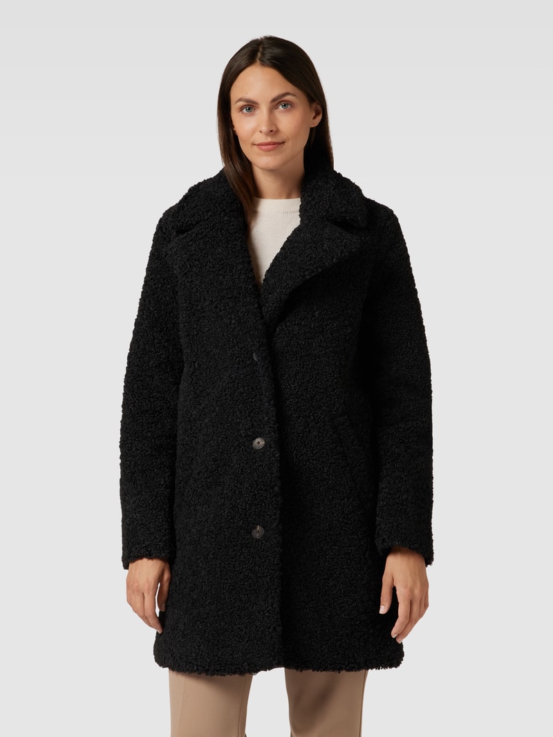 Mantel aus Teddyfell Modell 'KYLIE' in schwarz