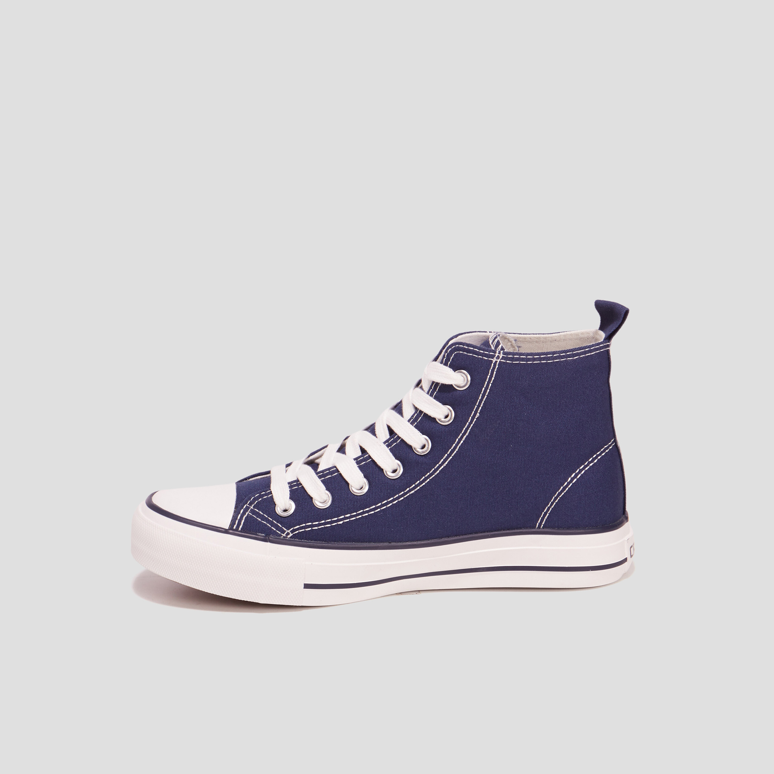 Baskets montantes en toile Creeks bleu marine femme | La Halle