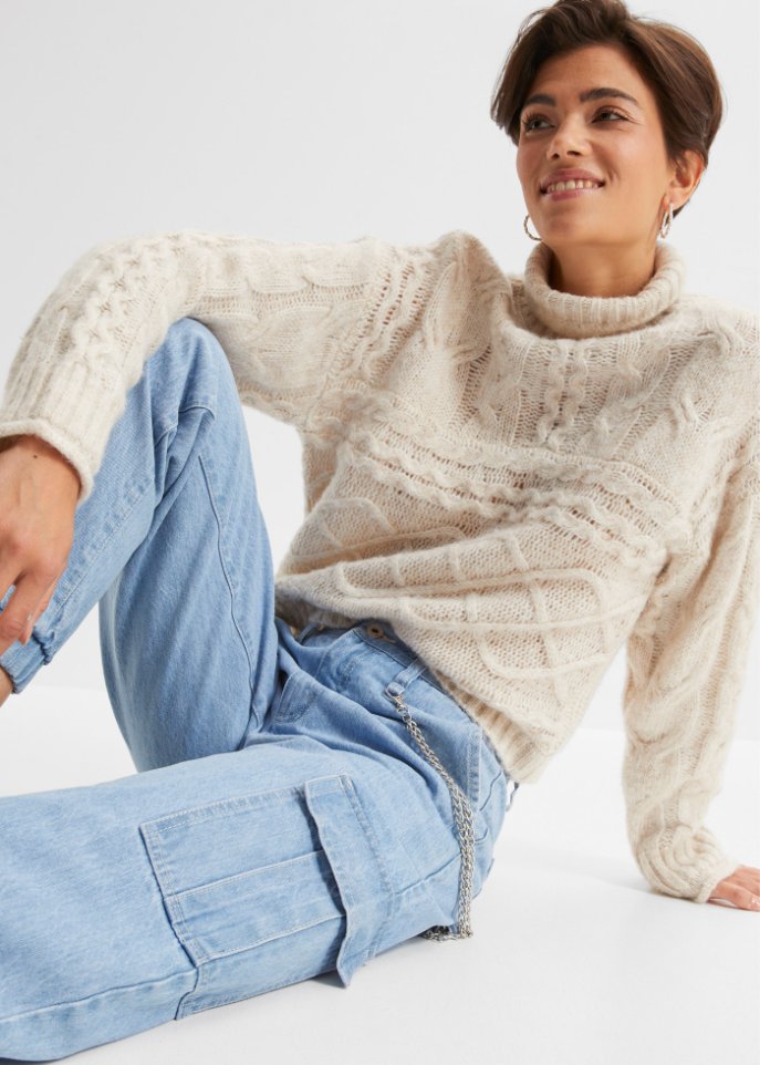 Cargo-Jeans mit Kettendetail