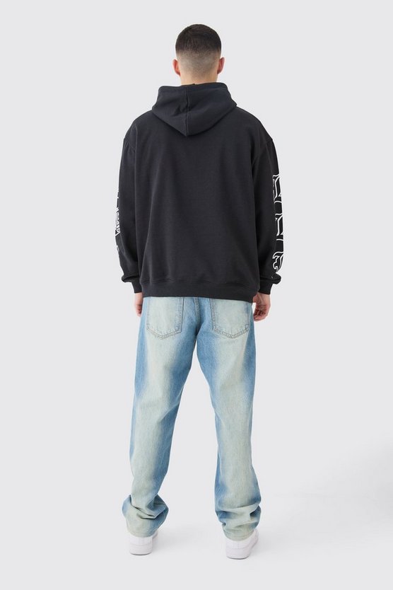 Oversize Hoodie mit Gothic B Print