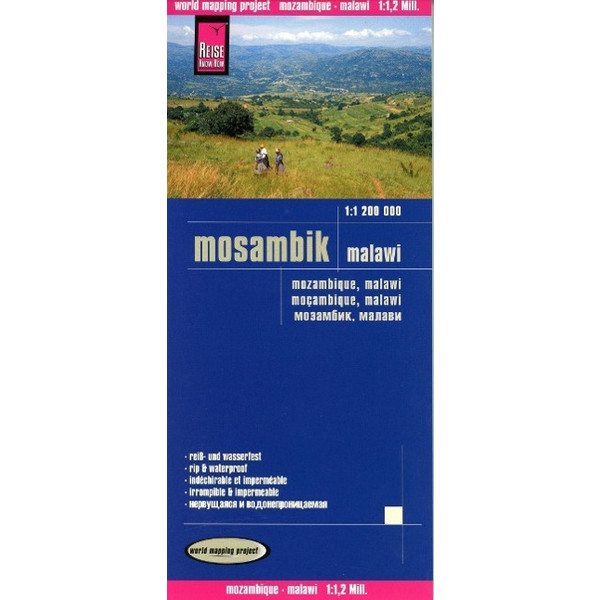 Reise Know-How Landkarte Mosambik, Malawi  1:1.200.000 - Straßenkarte
