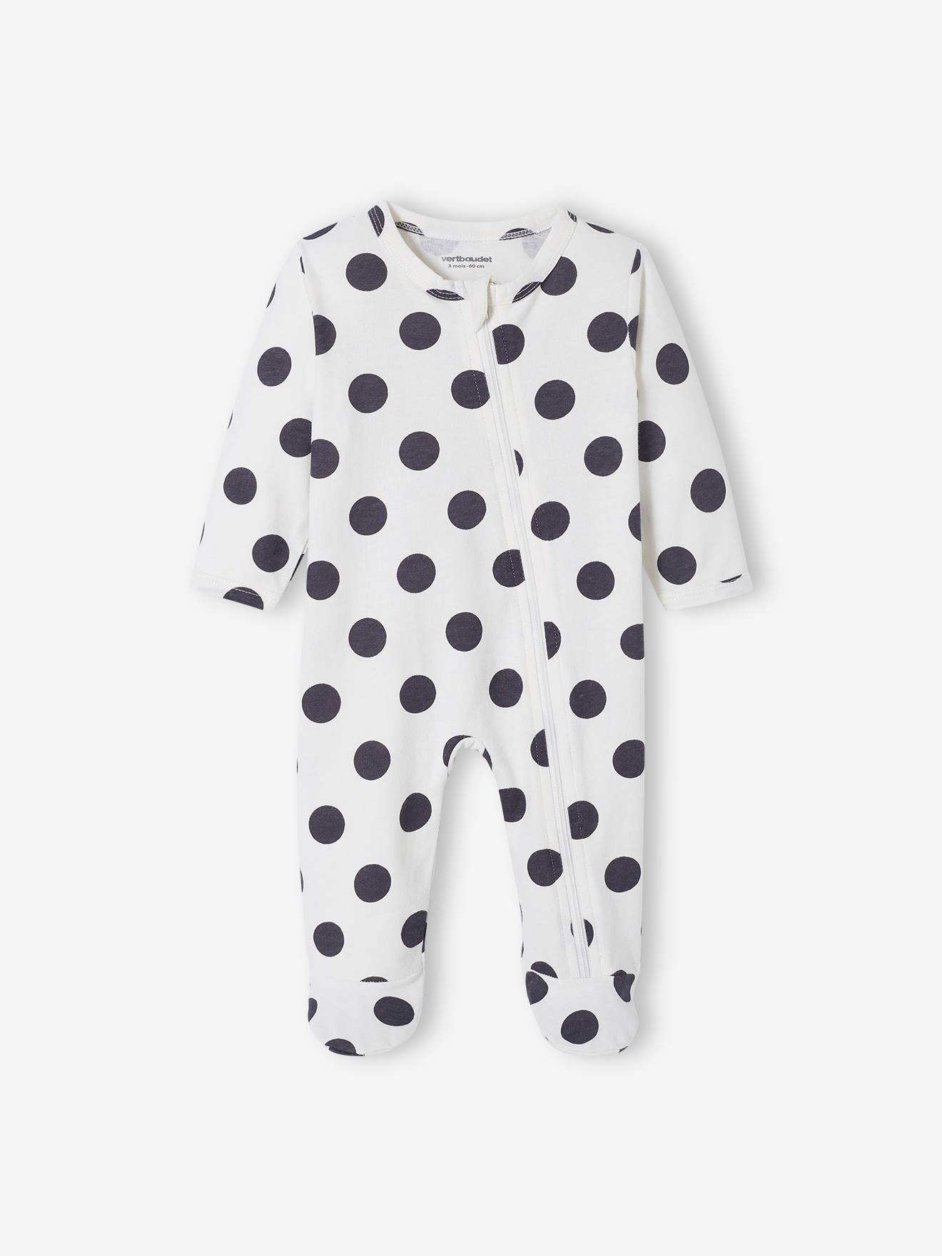 Lot de 3 pyjamas bébé en jersey ouverture zippée BASICS lot moutarde
