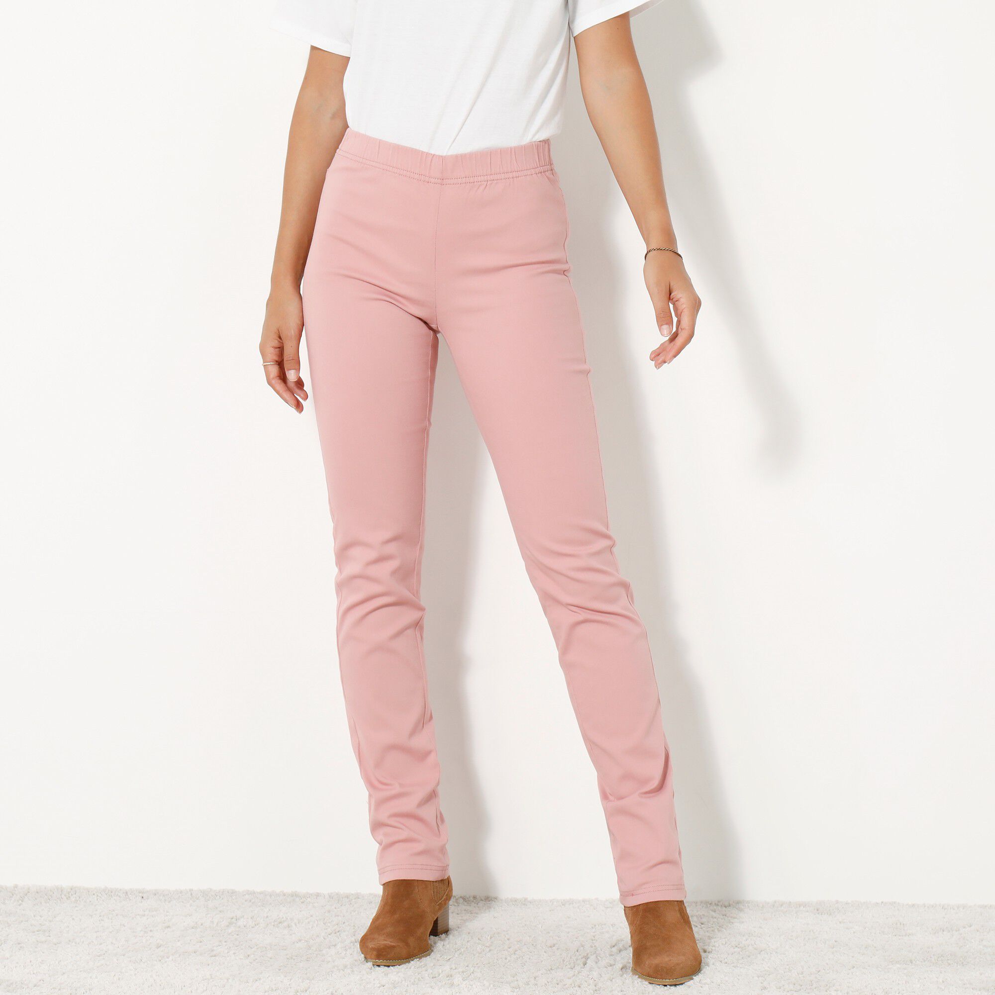 Pantalon sculptant effet ventre plat taille élastiquée