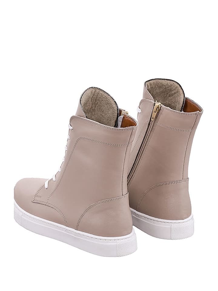 Noosy Leder-Boots in Beige günstig kaufen 39