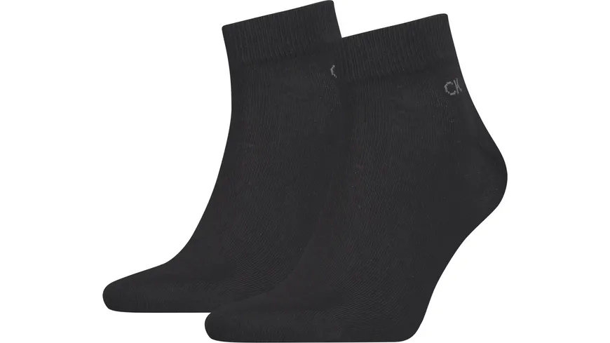 Calvin Klein Herren Kurzsocken Quarter 2er Pack black