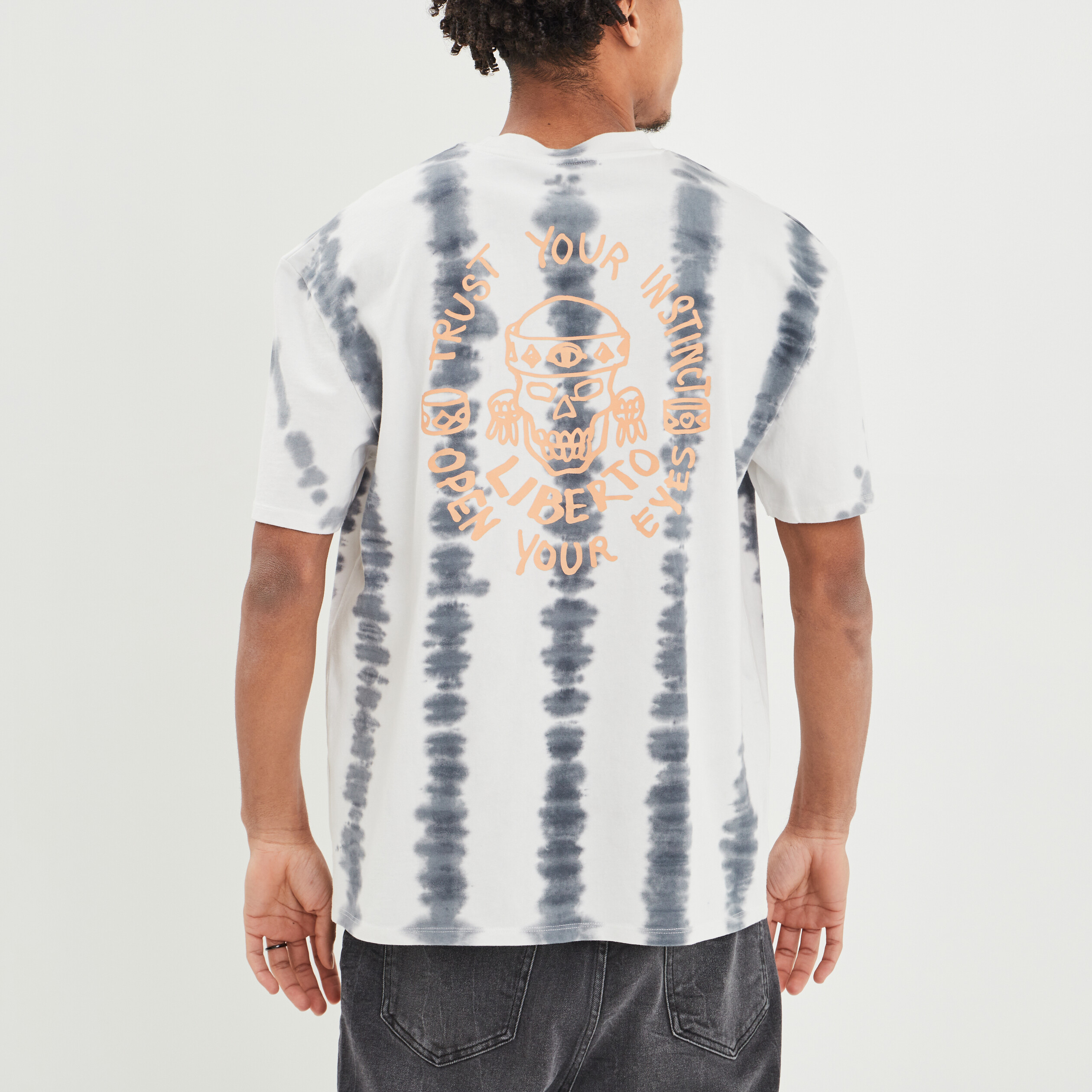 T-shirt oversize manches courtes Liberto gris homme | La Halle