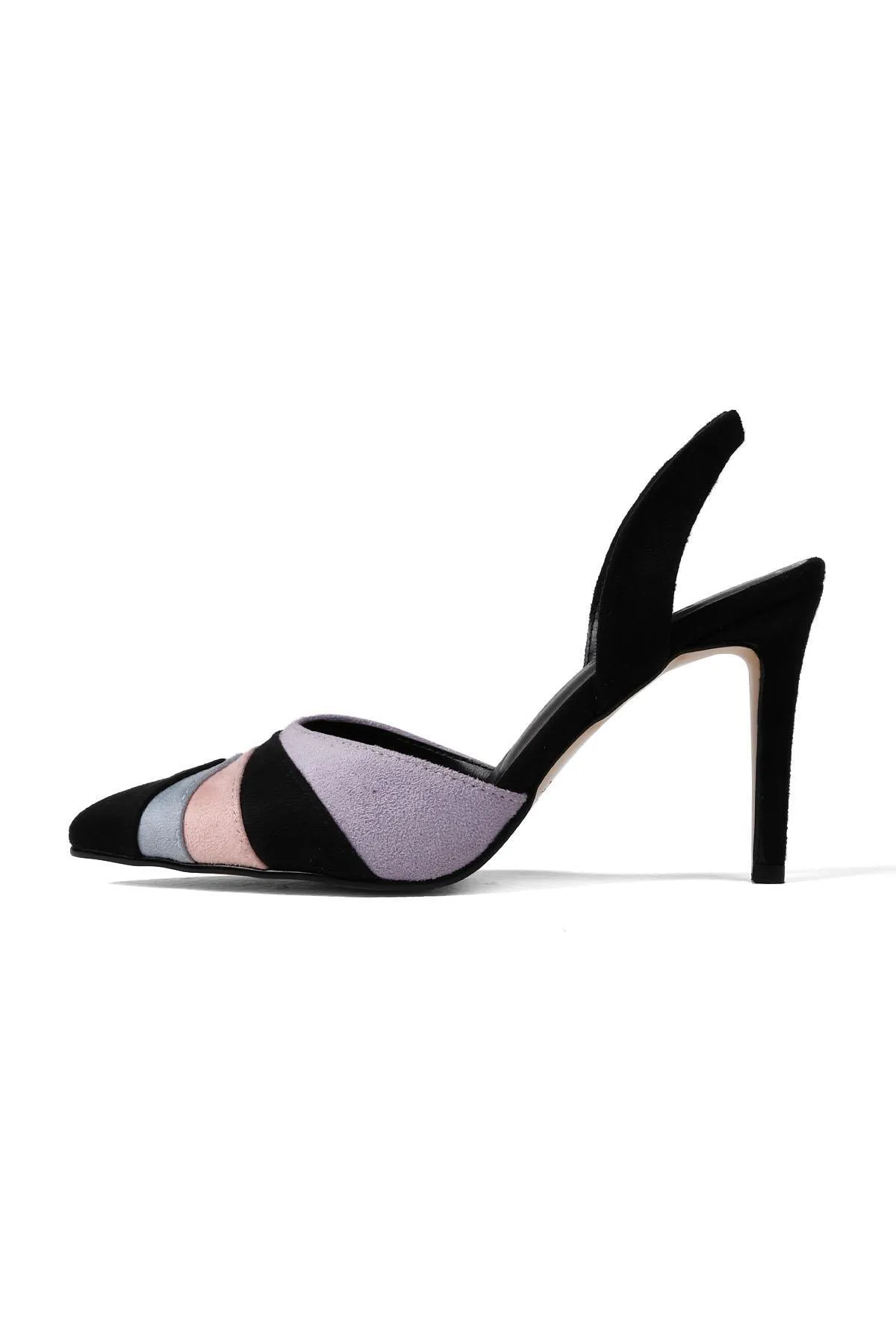Mio Gusto  Valentina – Mehrfarbige Damenschuhe mit offenem Rücken und Absatz