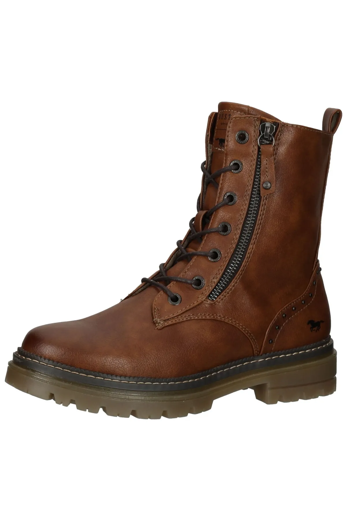 Mustang  Stiefelette - Braun - Blockabsatz
