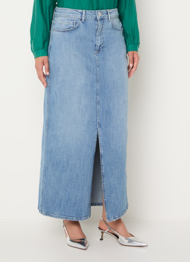 Expresso maxi denim skirt with slit