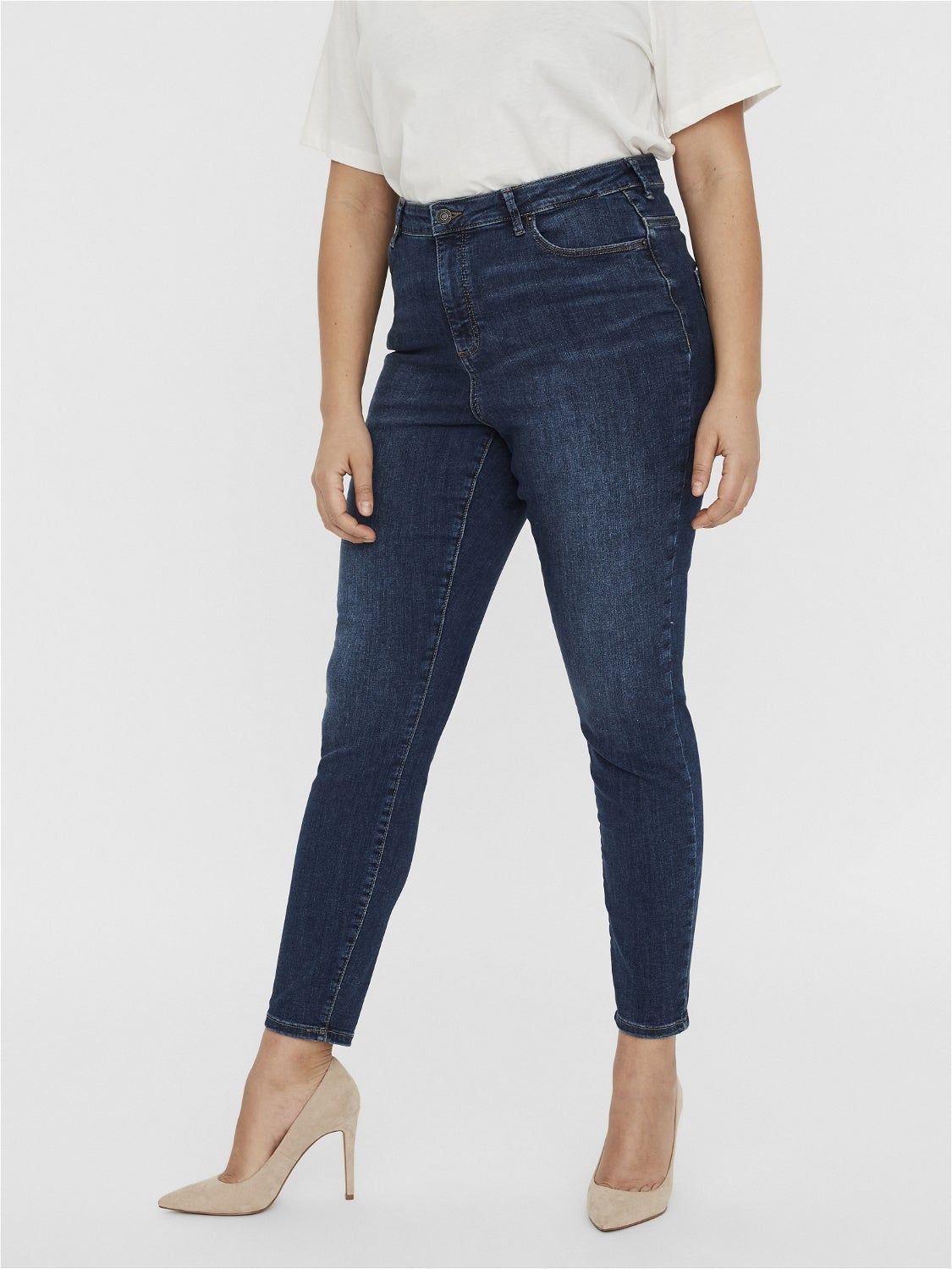 VMSOPHIA Hohe Taille Slim Fit Jeans