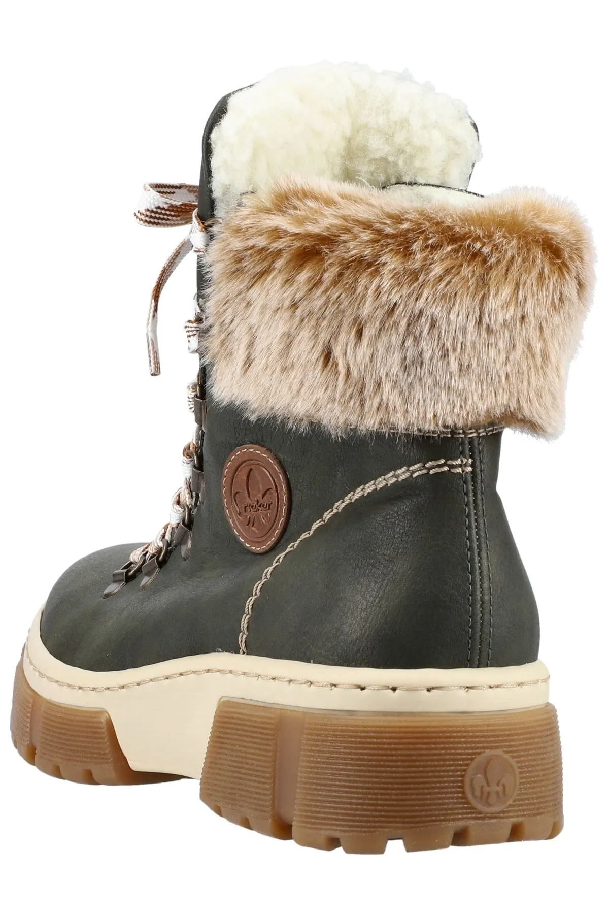 Rieker  Stiefelette - Grün - Flacher Absatz
