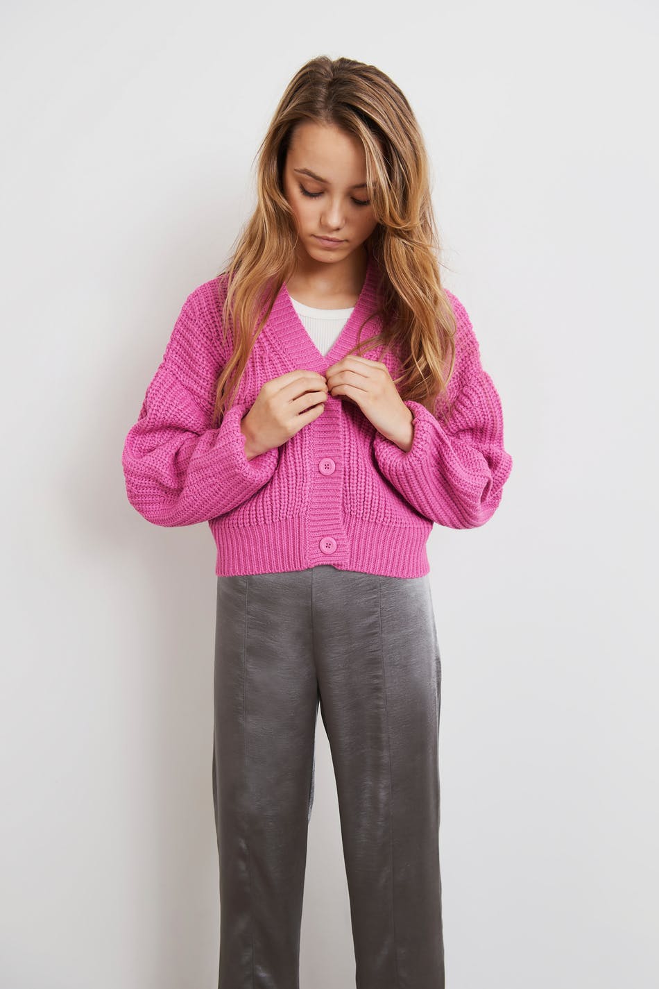 S knit oversized cardigan