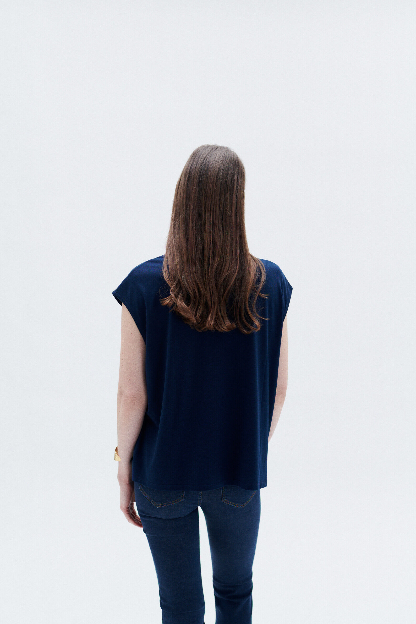 T-shirt tonata bleu marine femme