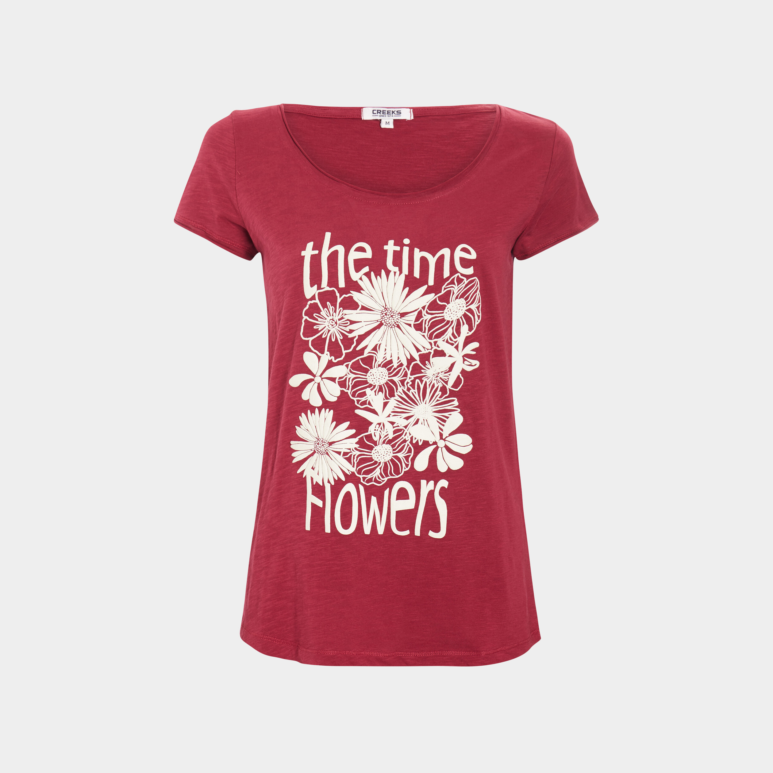 T-shirt manches courtes Creeks bordeaux femme | La Halle