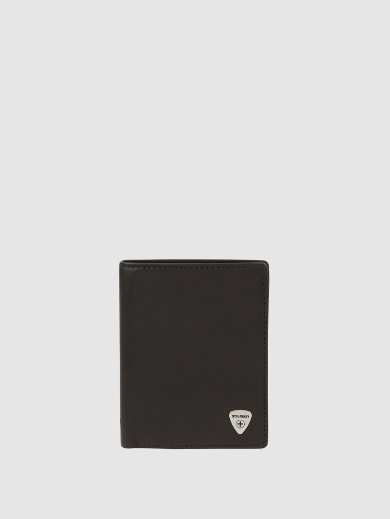 Portemonnaie aus Leder Modell 'Harrison' - RFID-blocking in dunkelbraun