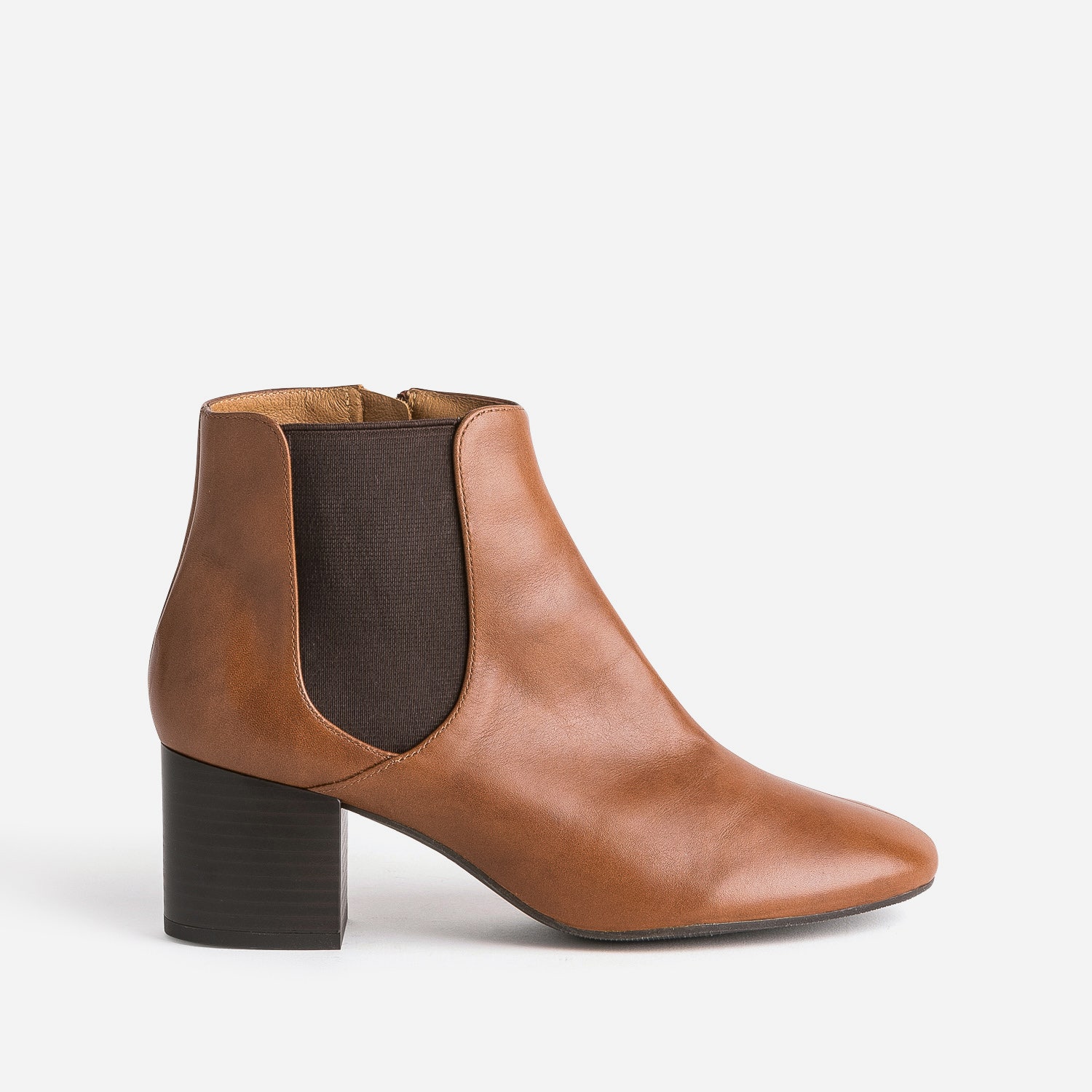 Chelsea boots à talon ERAM FLEX marron en cuir