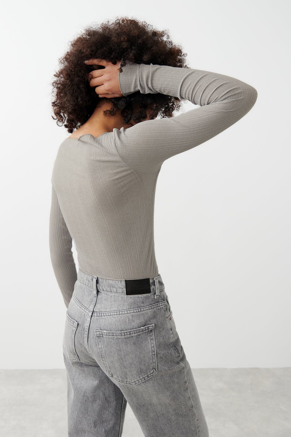 Longsleeve sheer top