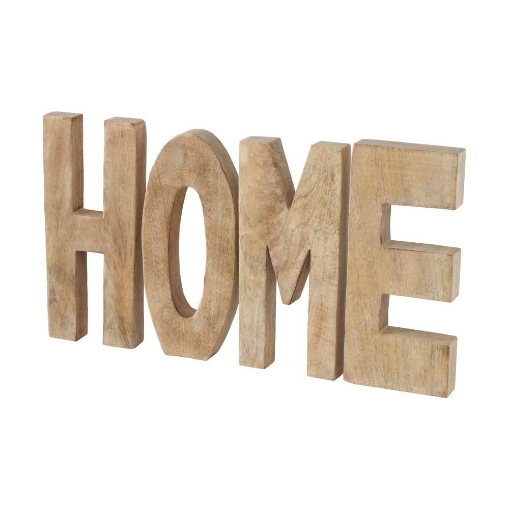 Schriftzug Home Set 4-teilig natur