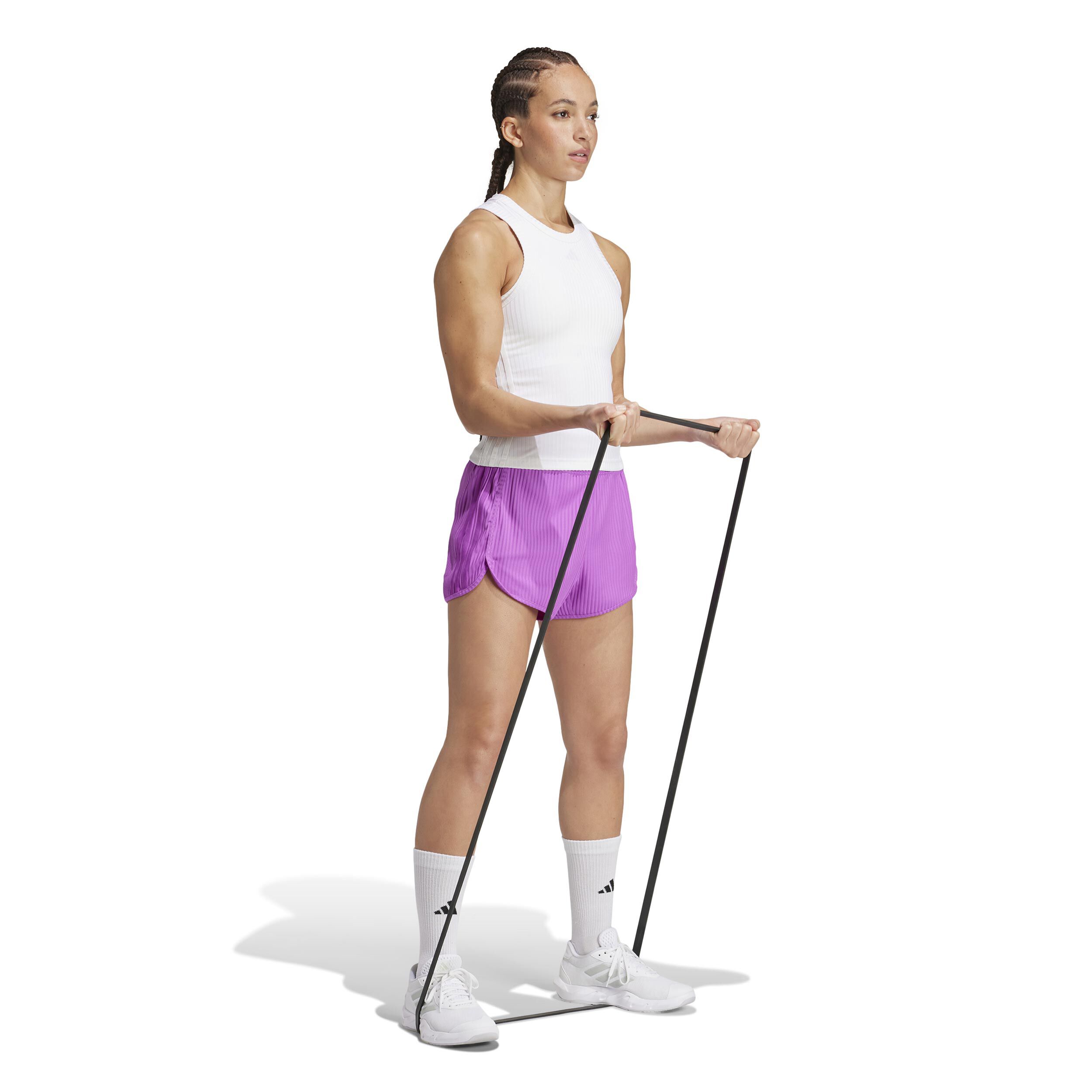 Pacer Rib Shorts Damen - Berry