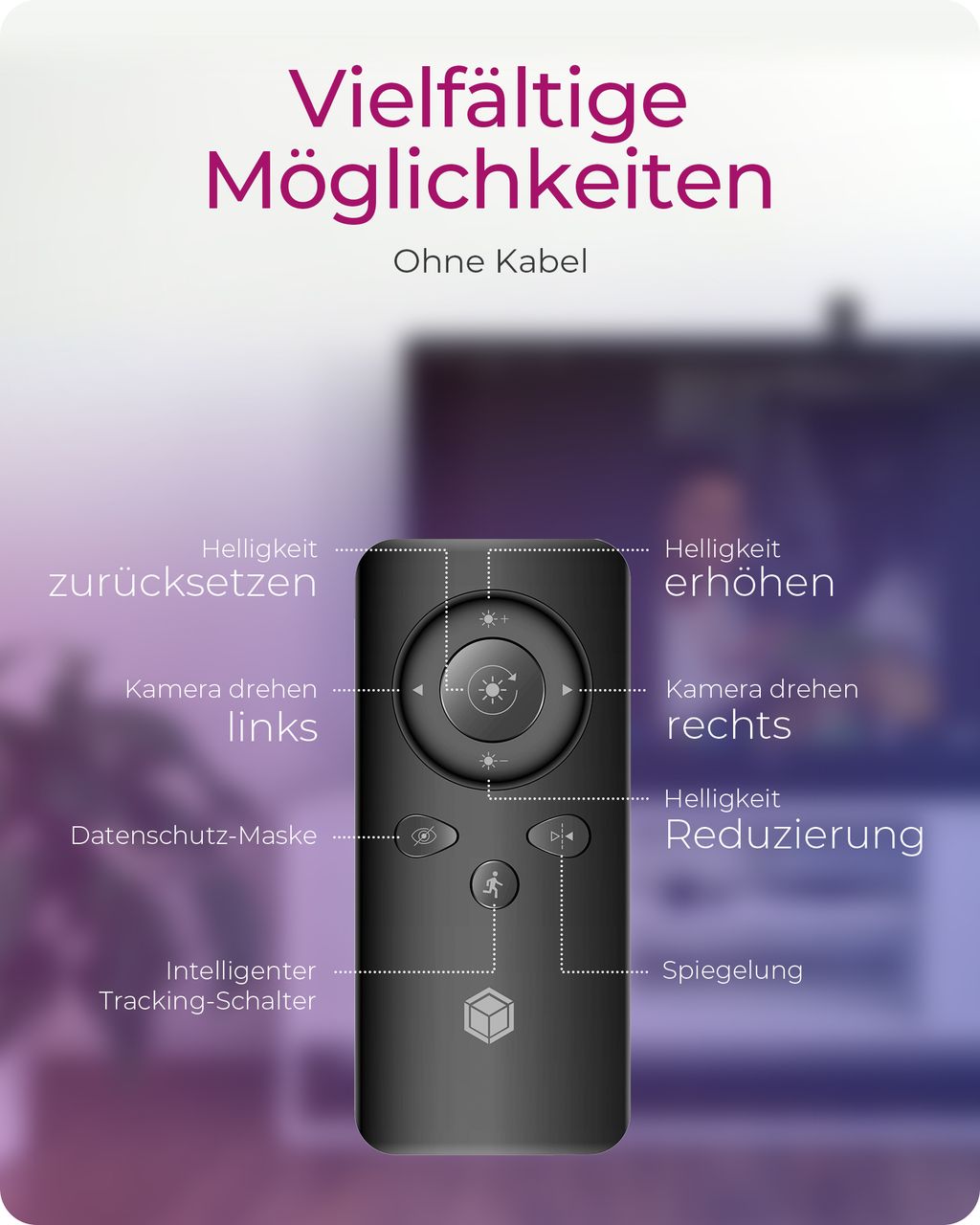 ICY BOX IB-CAM502-HD, Full HD Webcam mit Fernbedienung