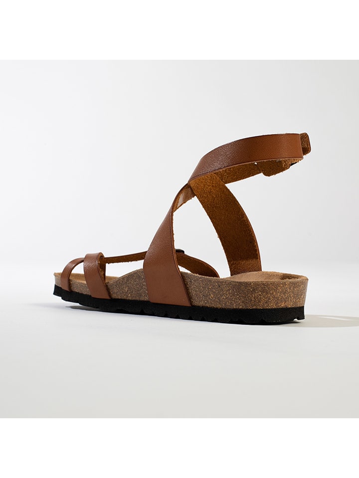 BACKSUN Leder-Sandalen 