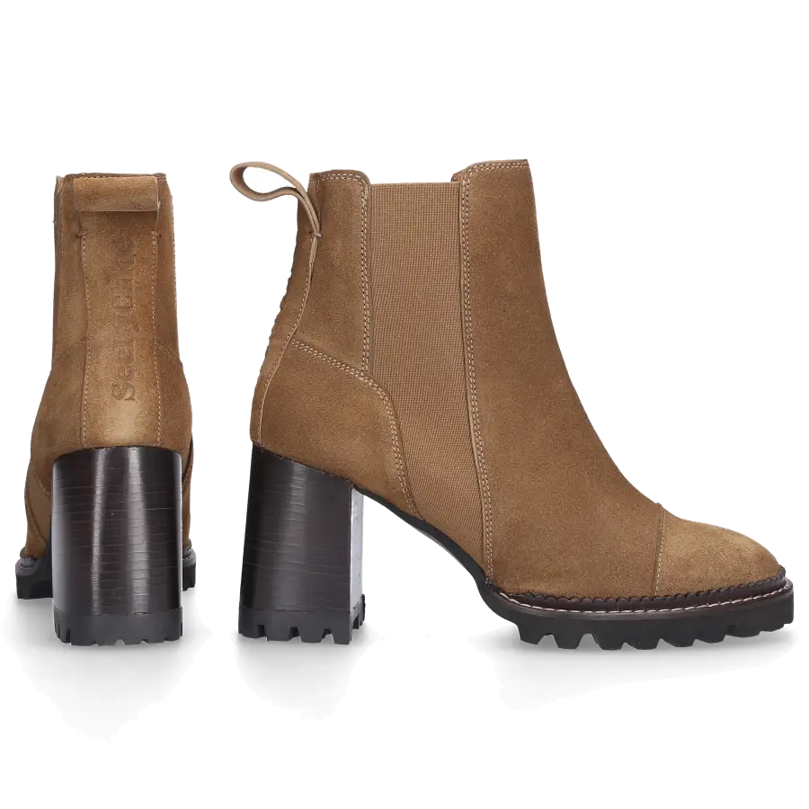 SEE BY CHLOÉ - Chelsea Boots SB33081 Veloursleder - beige