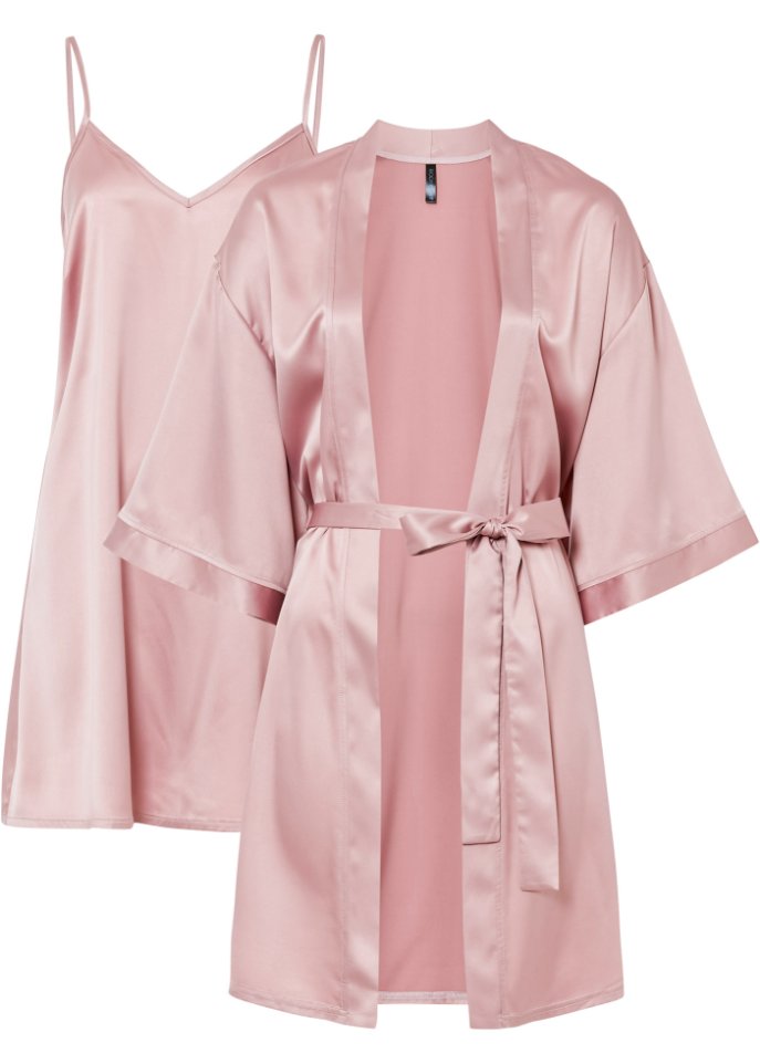 Morgenmantel-Set: Kimono + Neglige (2-tlg.Set)