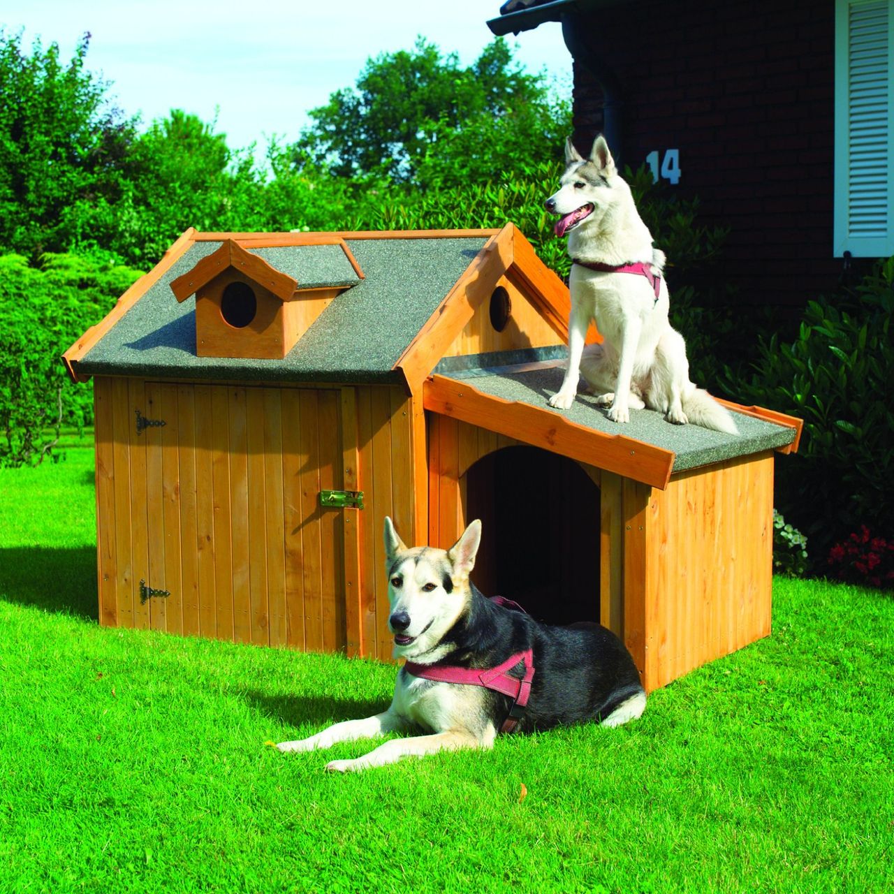 Promadino Promadino Hundehütte Max mit Anbau