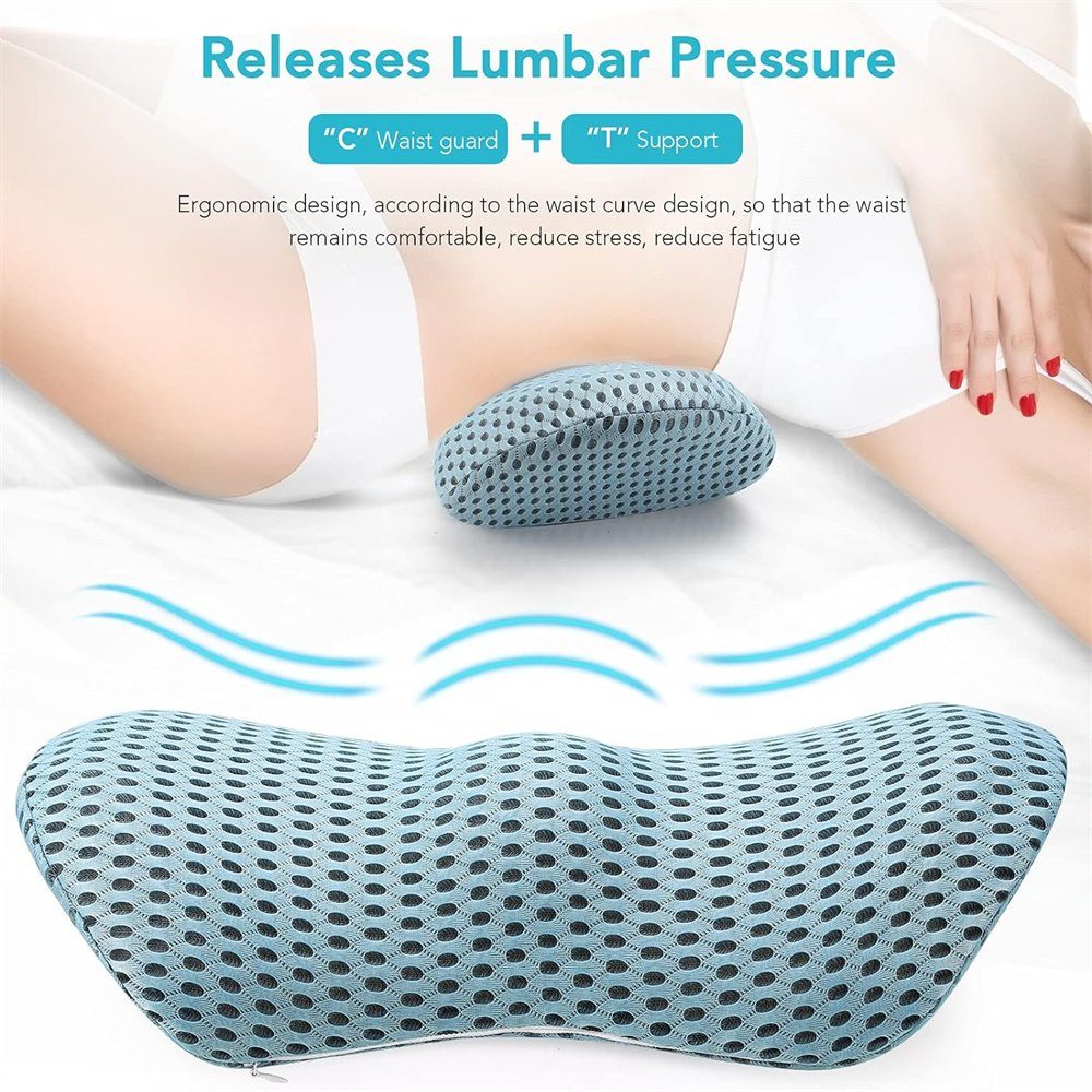 Runxizhou Keilkissen Lendenwirbelstützkissen Orthopädisch Lendenkissen Die Taille kissen, 1-tlg.